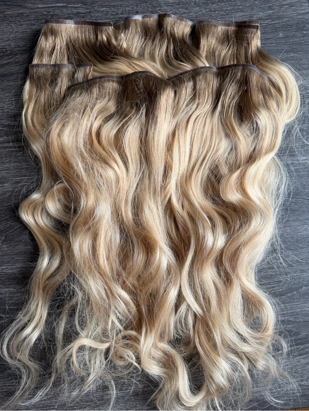 BELLAMI Silk Seam Golden Hour Blonde Balayage Hair Extensions 22inch 240g
